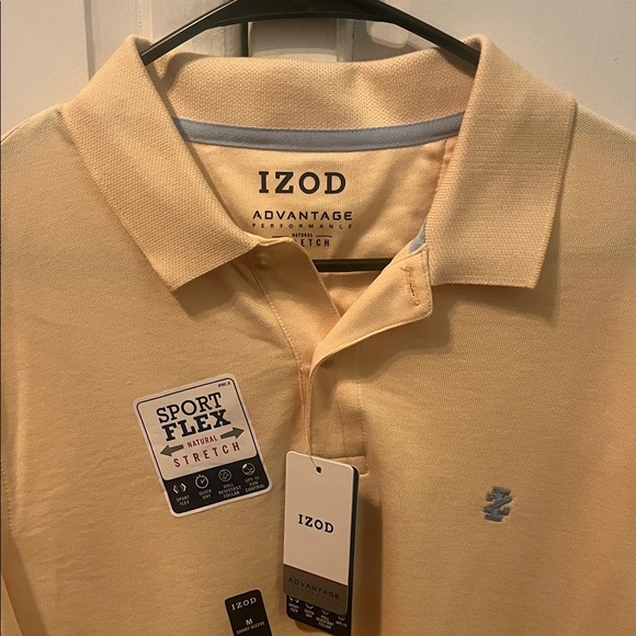 Izod Men's Light Yellow Polo Shirt - Picture 2 of 4